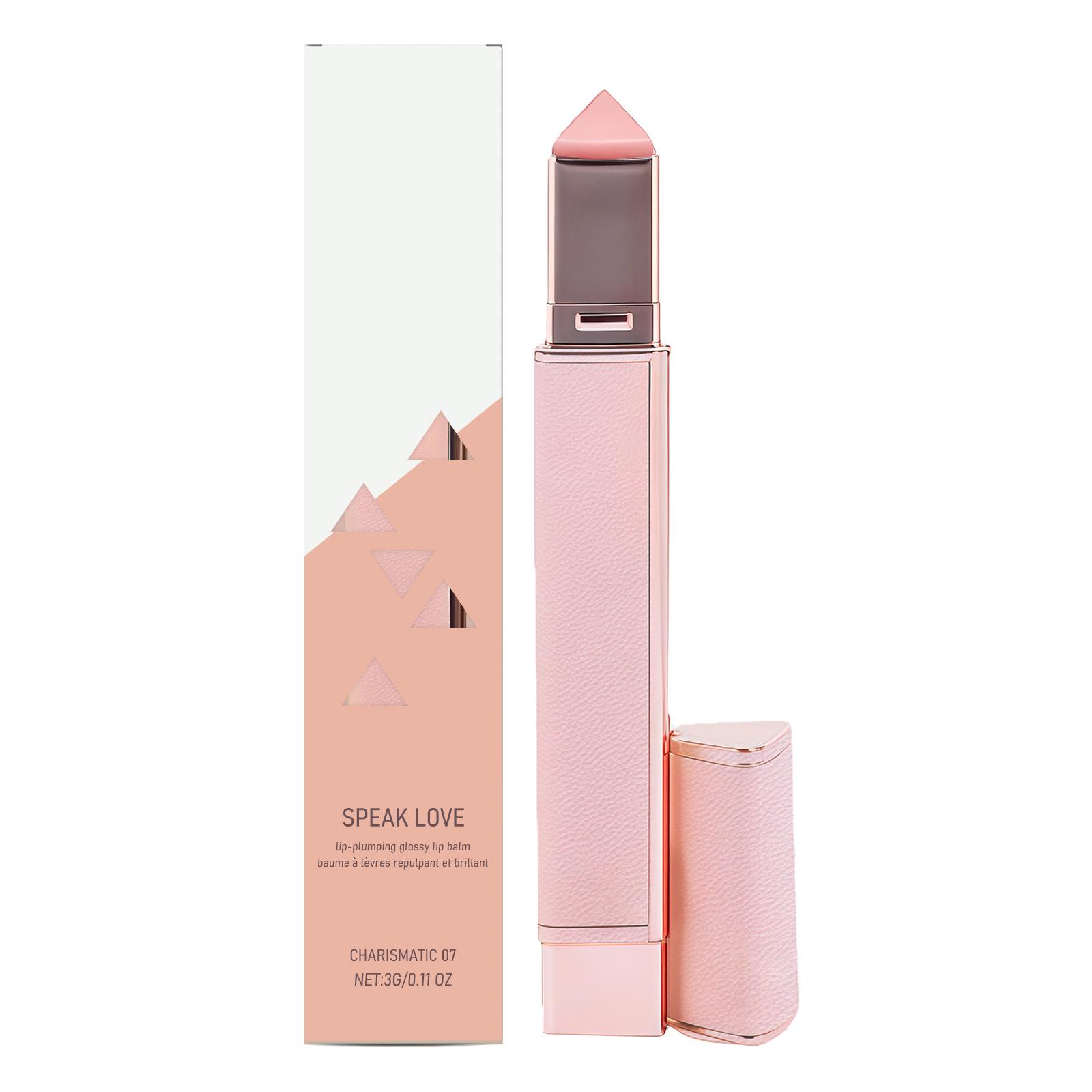 Volumizing Shiny Lip Balm (Charismatic-07#): Soft Pink for a Natural, Dewy Look