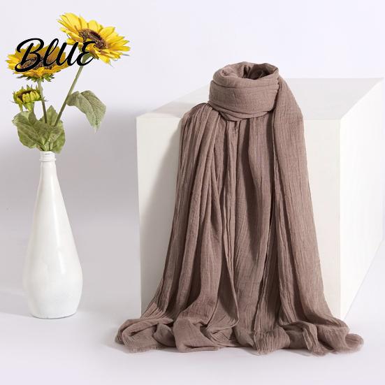 Women Scarf Shawl Winter Outdoor Bright Thin Soft Fabric Solid Color Breathable Versatile Accessory Elegant