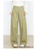 Yi Fei Women's Autumn 2025 Cream White Curved & Straight Leg Wide Denim Pants