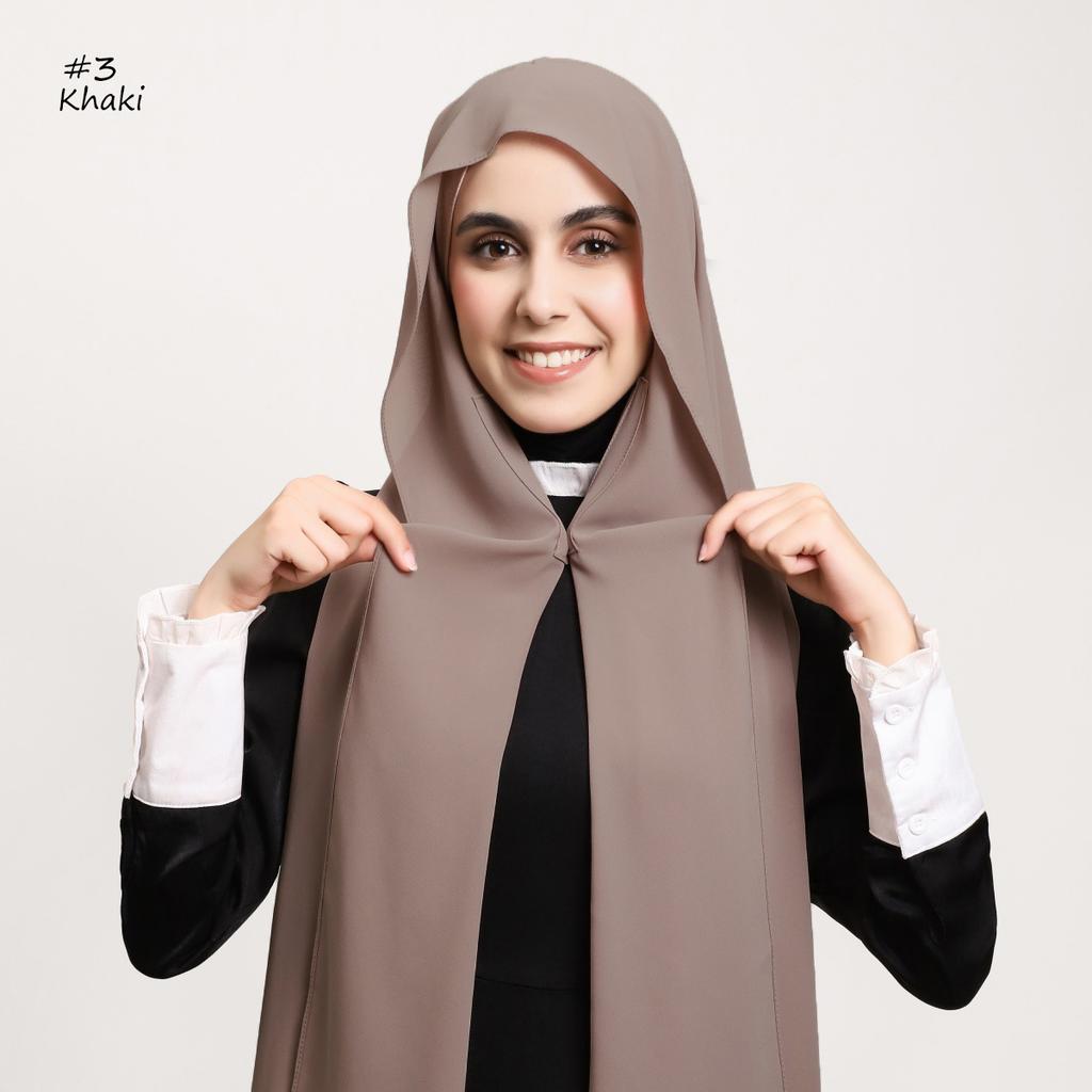 Premium Instant Medina Chiffon Hijab With Bulit-In Magnets Easy To Wear Scarf Shawl Headwrap With Undercap For Muslim Women