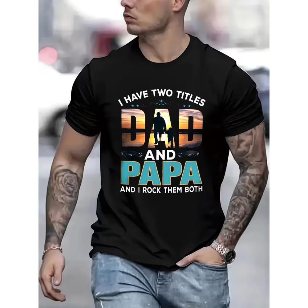 

Fun Dad T-Shirt Bearded Dad is Better Pattern T-Shirt Orange Casual T-Shirt Fit for Bearded Dad Birthday 3XL