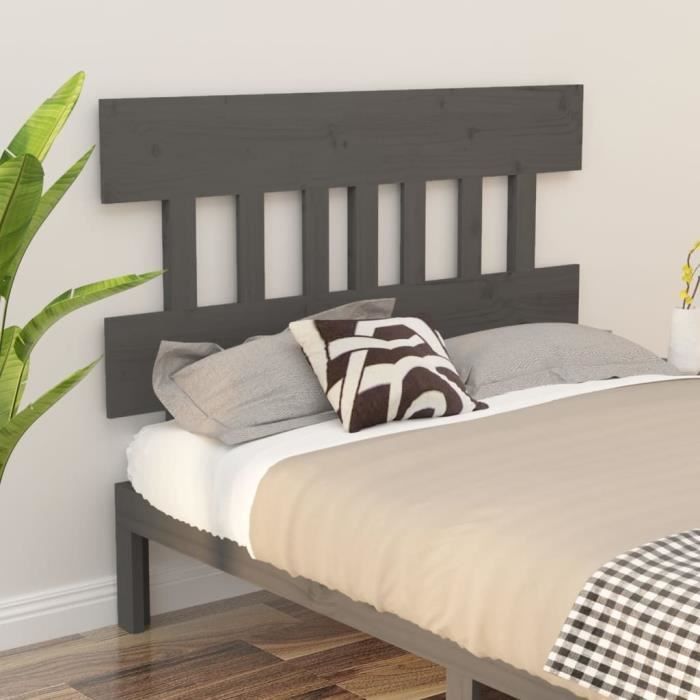 VidaXL Headboard Grey 153.5x3x81 Cm Solid Pine Wood 819127