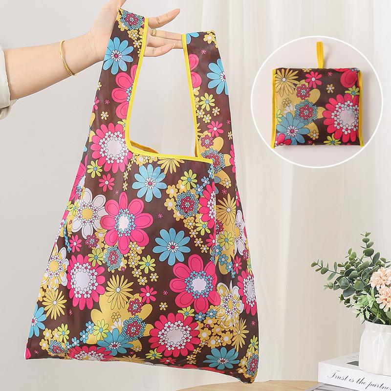 Cute Large Foldable Carton Shopping Bag - Eco-Friendly, Portable Grocery & Vegetable Tote with Large Capacity