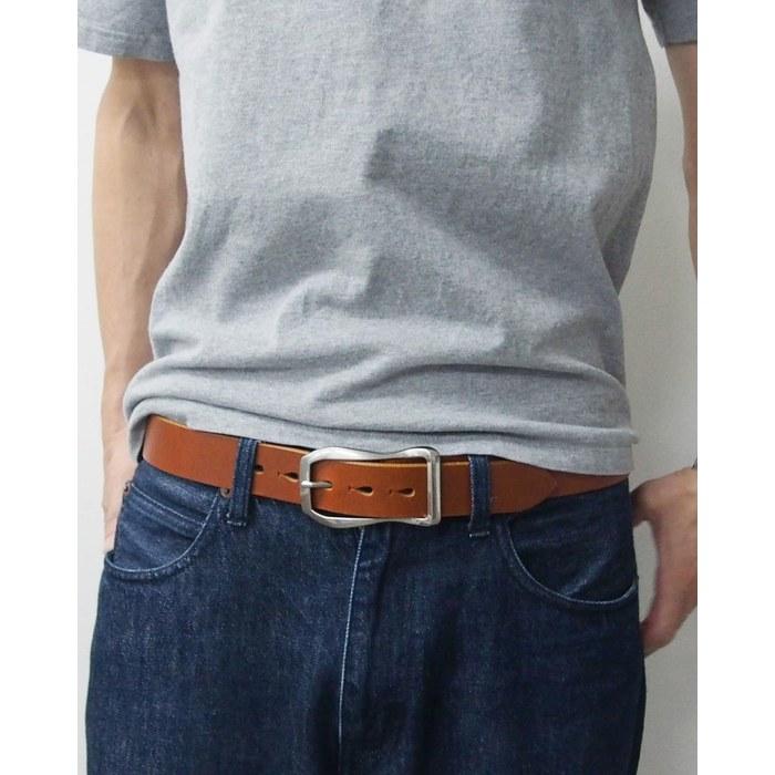 [KOGUMA BELT] Belt Genuine Leather Made In Japan Casual Leather Belt Buffalo Nume Pull-up KGMCB-0060 (Ink Black) Approx. 93cm-103cm