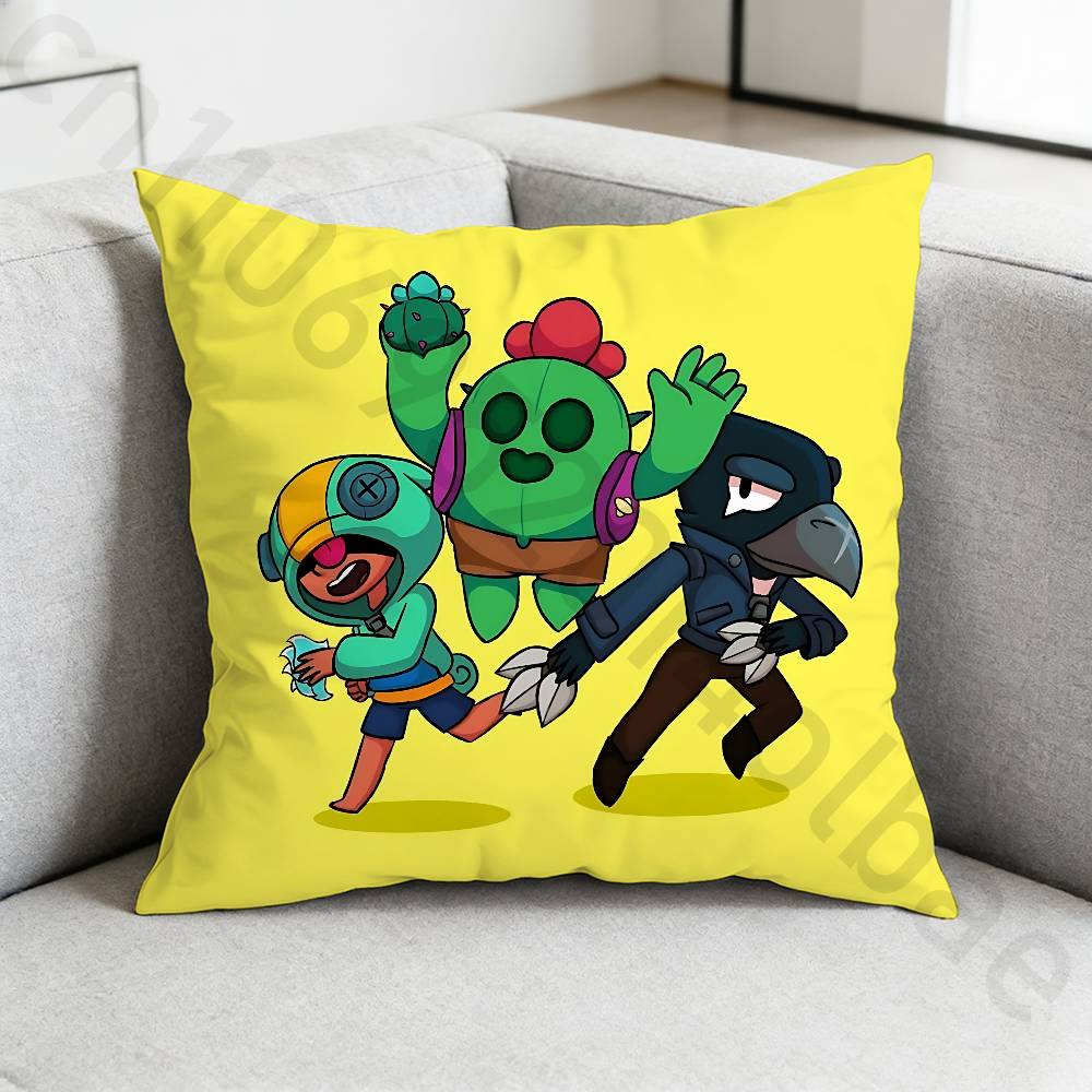SStars LLeon Game Pillow Case Antidustmite Pillowcase Invisible zipper silky short plush Sofa cushion cover