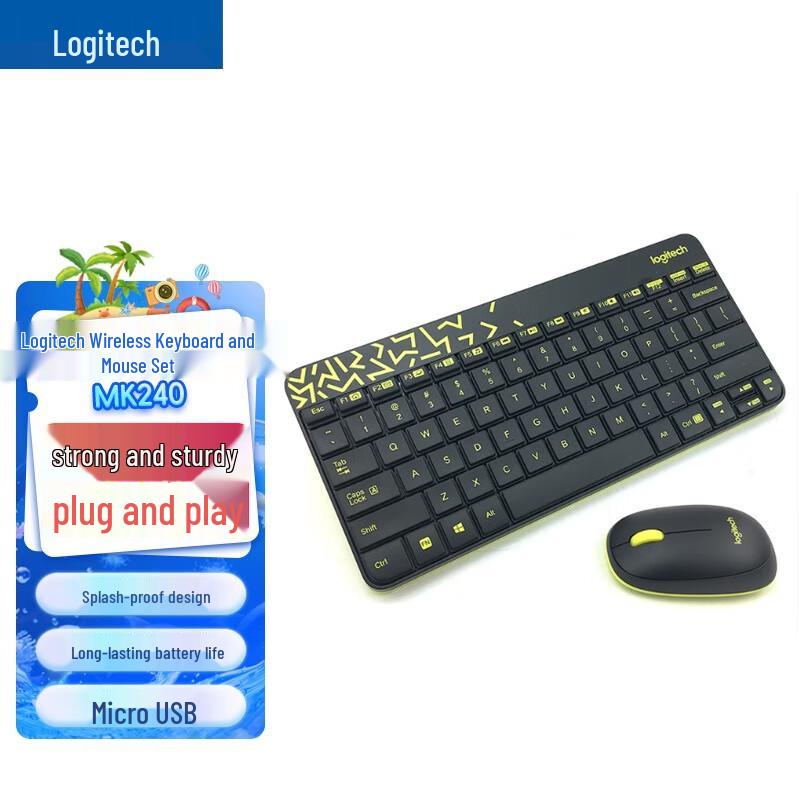 

Logitech MK240 Nano Wireless Keyboard and Mouse Combo
