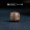 Nha Trang Agarwood Silver Inlaid Beads: Pure Agarwood Barrel Beads with Silver Accents