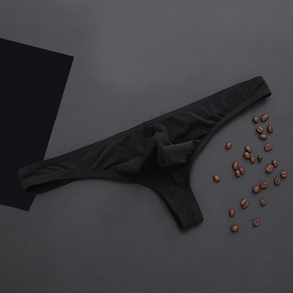 Herrenunterwäsche-Höschen, sexy Tanga-Shorts, erhöhte Unterwäsche, Eisseide, T-Unterwäsche