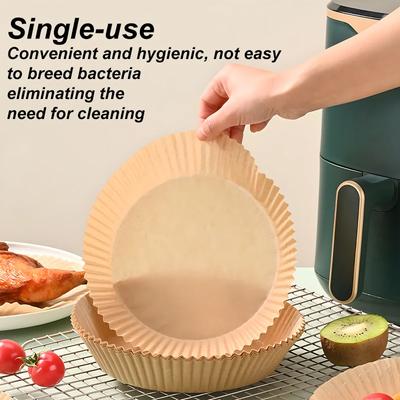 50/100Pcs Air Fryer Disposable Paper Non-Stick Airfryer Baking Papers Round Air-Fryer Paper Liners Paper Kitchen Accessories