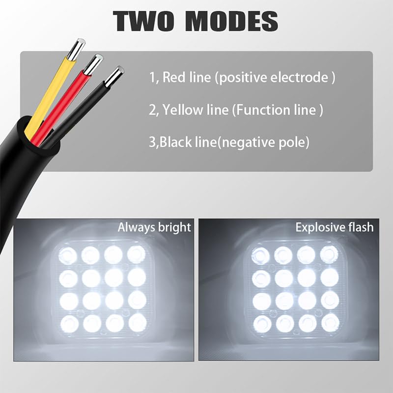 Super Bright 12 V 24 V LED Strobe Light, Work Light, Daylight, Strobe Flash,