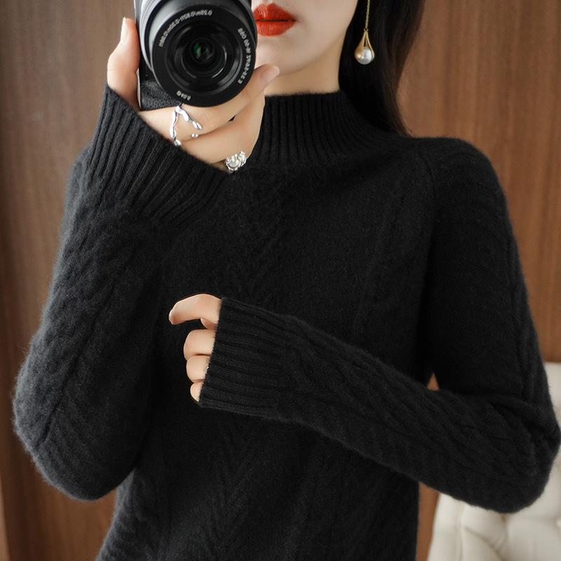 Women Sweater Turtleneck MODERN NEW SAGA Winter Knitted Pullover Autumn Soft Warm Wool Sweaters Knit Top Female Jumper
