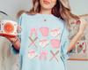 Baseball Mom Coquette Shirt, Comfort Colors Pink Bow Baseball Tee, Girly Shirt, Softball Mom Gift, Coquette Aesthetic Pink Soft Girl Tee