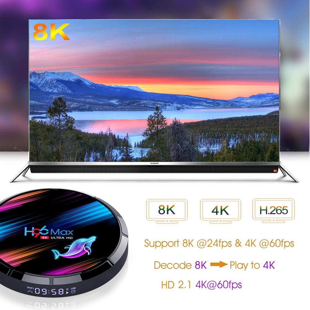 H96 Max X3 Smart TV Box Amlogic S905X3 Android 9.0 1000M Dual Wifi 4K 60fps Media Player 4G 128GB 64GB 32GB Set Top Box