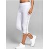 Womens Slim Fit Eyelet Lace Up Capri Leggings Multi Color