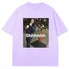 Lucki Shhhhh Funny Meme Print Tshirts Unisexs Womens Oversized Humor T Shirt 100 Cotton ONeck Casual T Shirts Streetwear Gifts