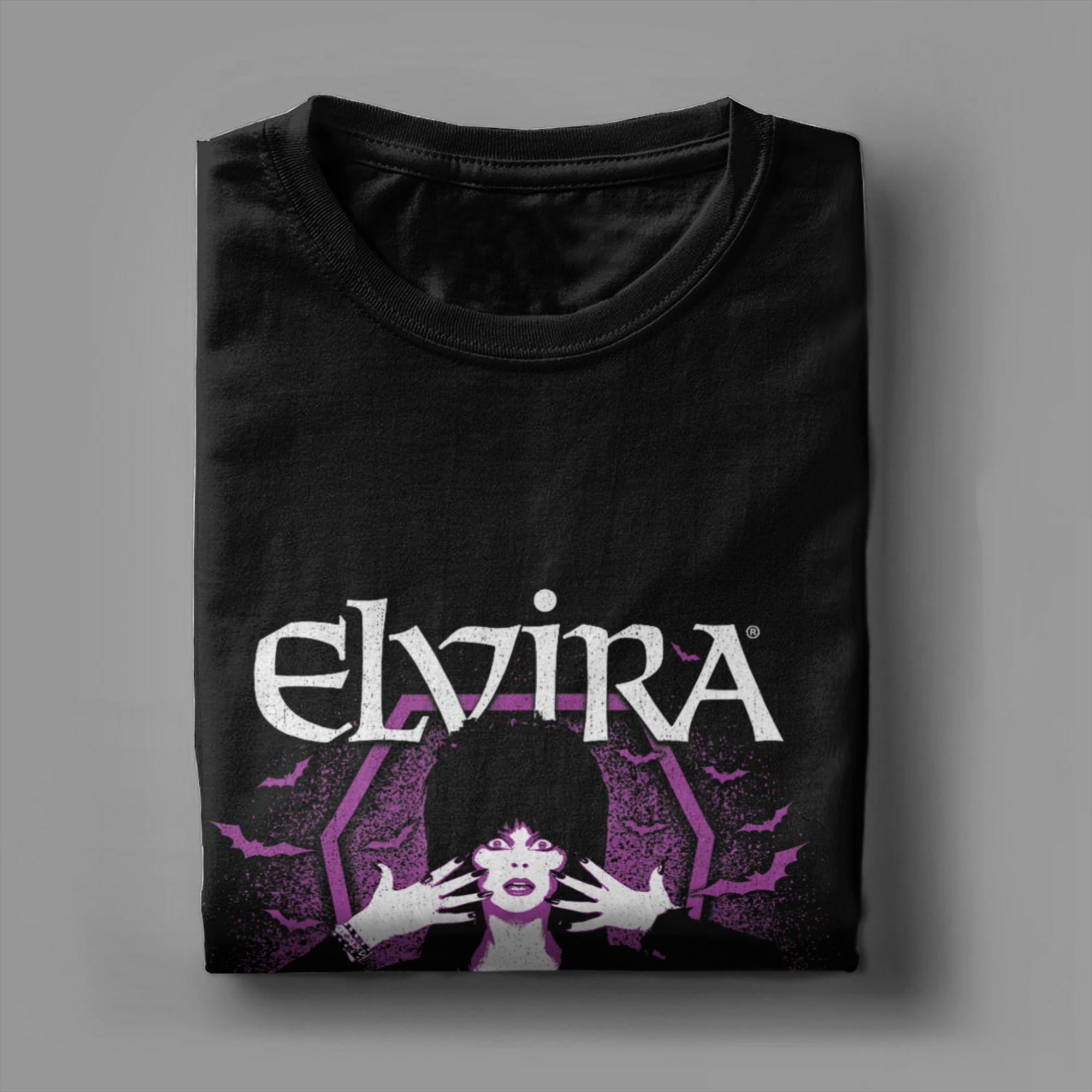 

E-Elviras Men T Shirts Mistress of The Dark Funny Tee Shirt Short Sleeve Round Neck T-Shirts Pure Cotton Original Clothes - M... 5XL різнокольоровий