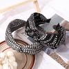 Wide Side Lattice Check For Girls Women Hair Hoop Grid Hairbands Korean Head Wrap Knot Headband