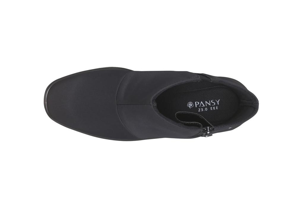 Pansy 4811 Rain Step Waterproof Size Black Women's Boots, 3E, Zippered, 24.0cm,