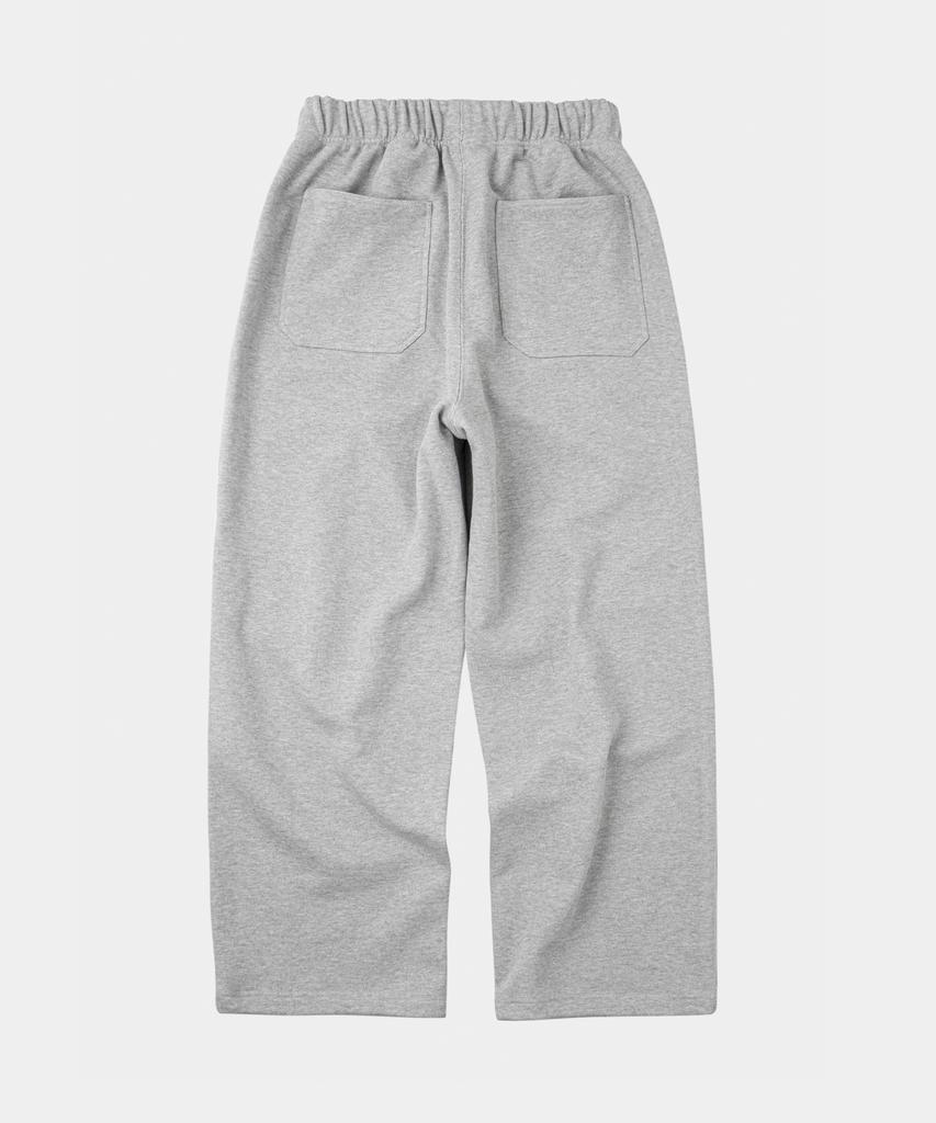 LETTERCOMO Heavy Cotton Piping Wide Sweatpants Gray