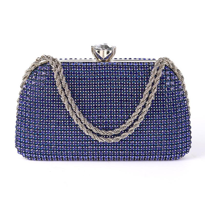 Diamanten Abendtaschen für Damen Silber Gold Luxus Umhängetaschen Hochzeitsparty Bankett Clutch Tasche Einfache Strass Handtaschen