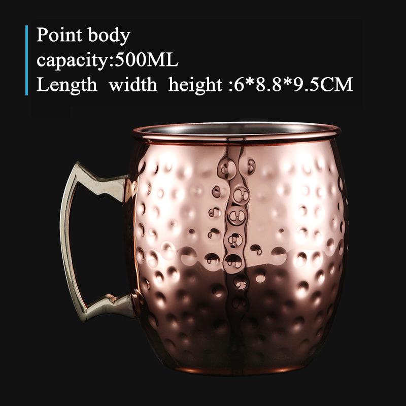 

550 мл 18 унций кованая медная кружка Московский мул пивная кружка кофейная кружка медная барная посуда для напитков 401-500ml