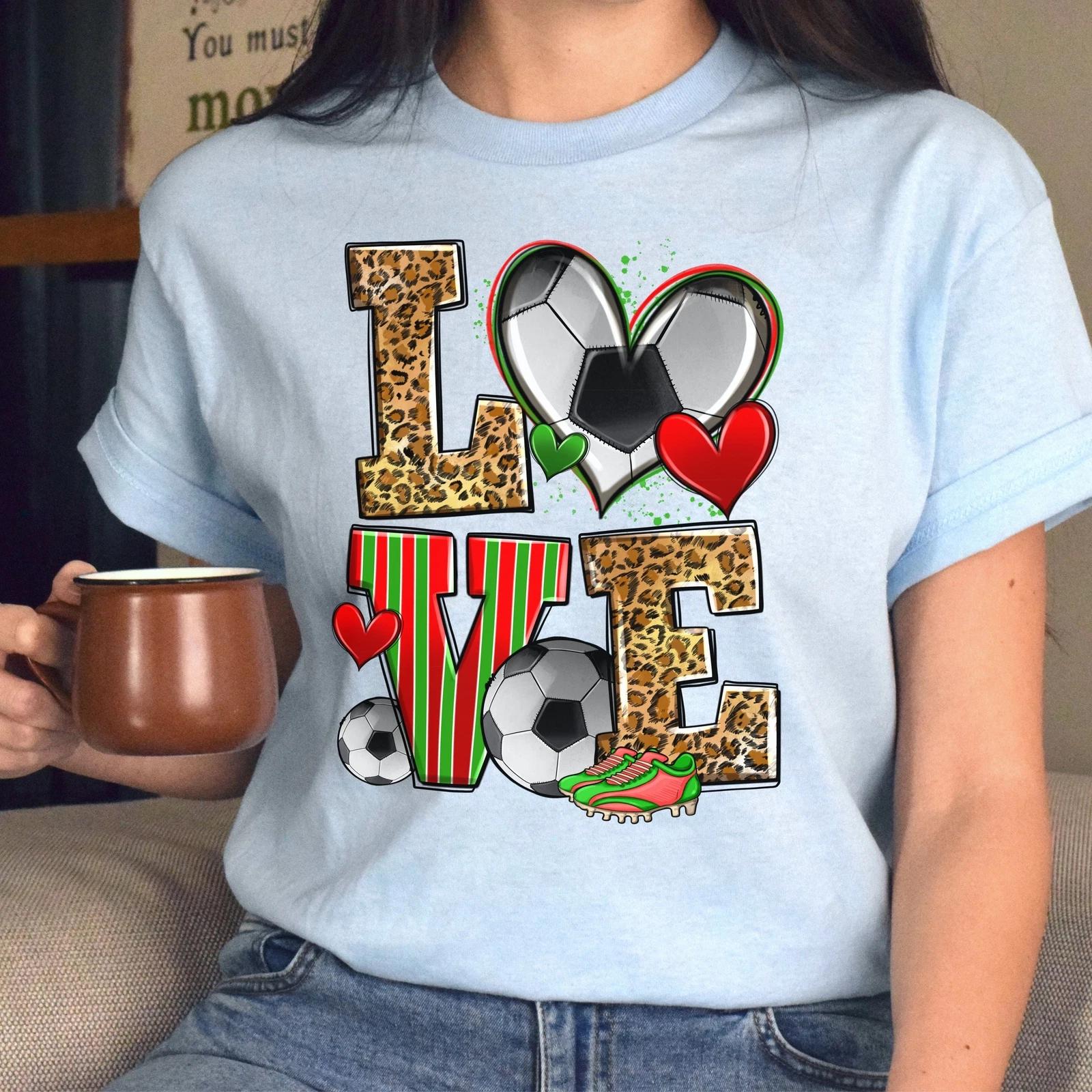Love soccer Unisex t-shirt soccer player tee soccer coach gift XL