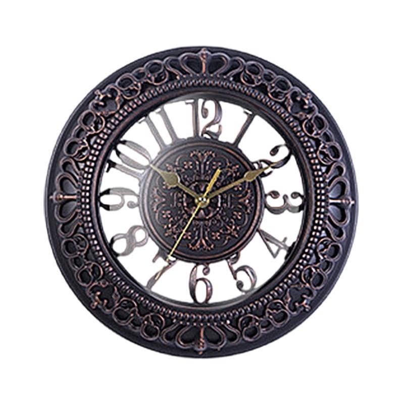 

Quiet Operations Round Clock 12inch Decorative Wall Clock Adds Sophistication античный черный