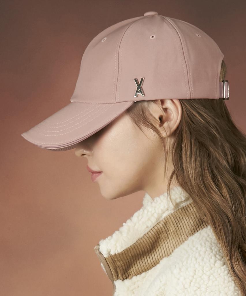 Bajal Silver Studded Oversized Ball Cap Pink