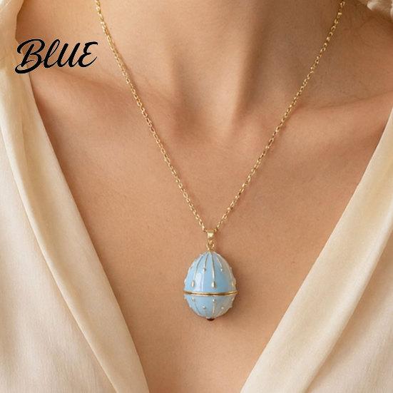Stunning Flower Pendant Necklace Openable Oval Necklace Dainty Birth January