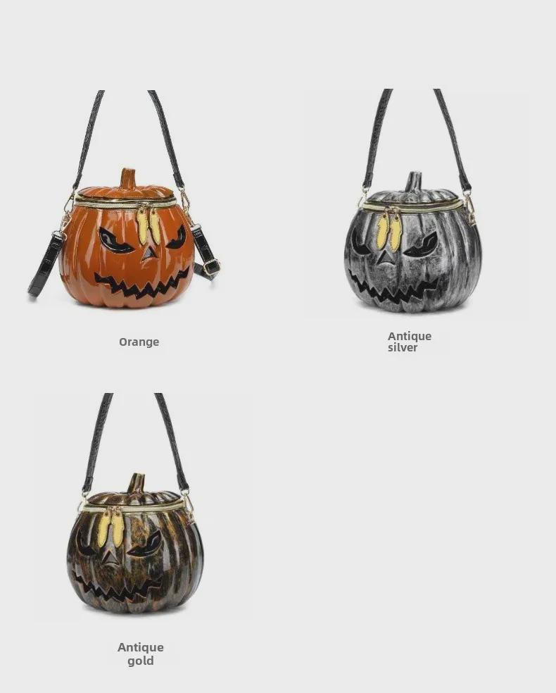 2025 Ευρωπαϊκή & Αμερικανική Μόδα 3D Τσάντα Ώμου ή Ταχυδρόμου με Κεφάλι Κολοκύθας για Γυναίκες - Casual Στυλ Απόκριες