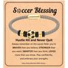 Soccer Bracelet for Boys Men Leather Wristband Gifts for Son with Solid Stainless Steel Soccer Ball Charm, Football Jewelry Gift