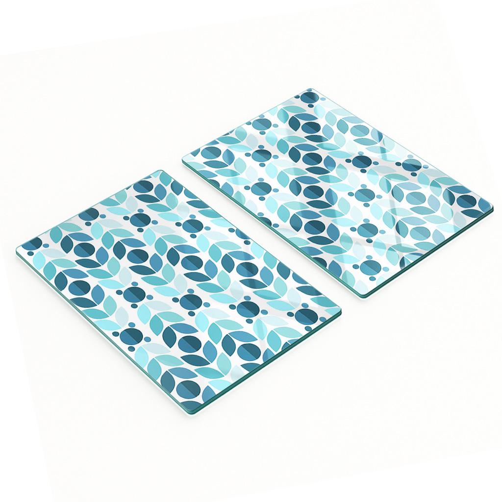 Durable and Stylish Glass Boards with Geometric Pattern 2x40x52 Cm