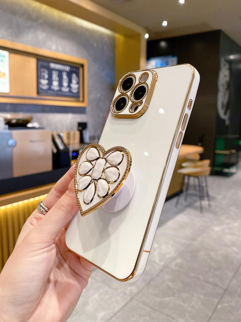 Plating Love Diamond Holder Phone Case For For Iphone 17 16 1 14 Plus 13 12 Mini 11 Pro Max X XS XR 7 8 SE2 SE3 Back Cover