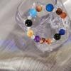 Natural White Crystal Amethyst Citrine Tiger'S Eye Stone Obsidian Lapis Lazuli Design Multi-Treasure Bracelet
