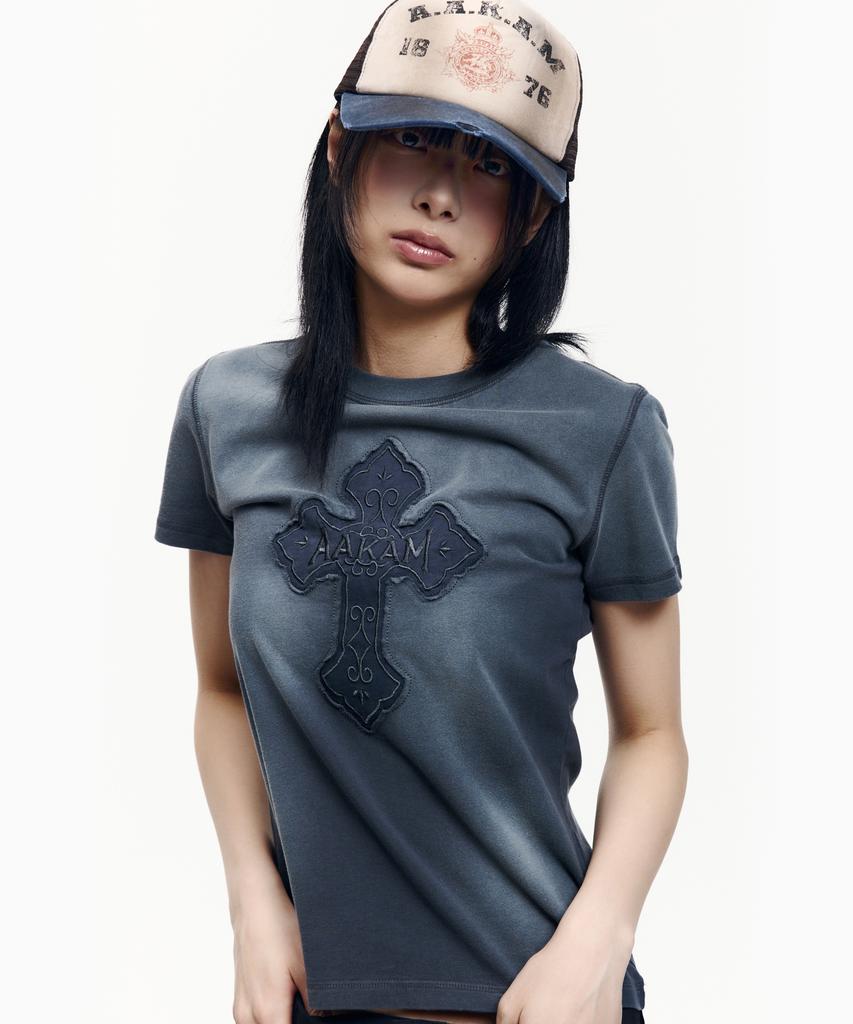 AAKAM Dust Fade Cros2 Half Top (Blue)