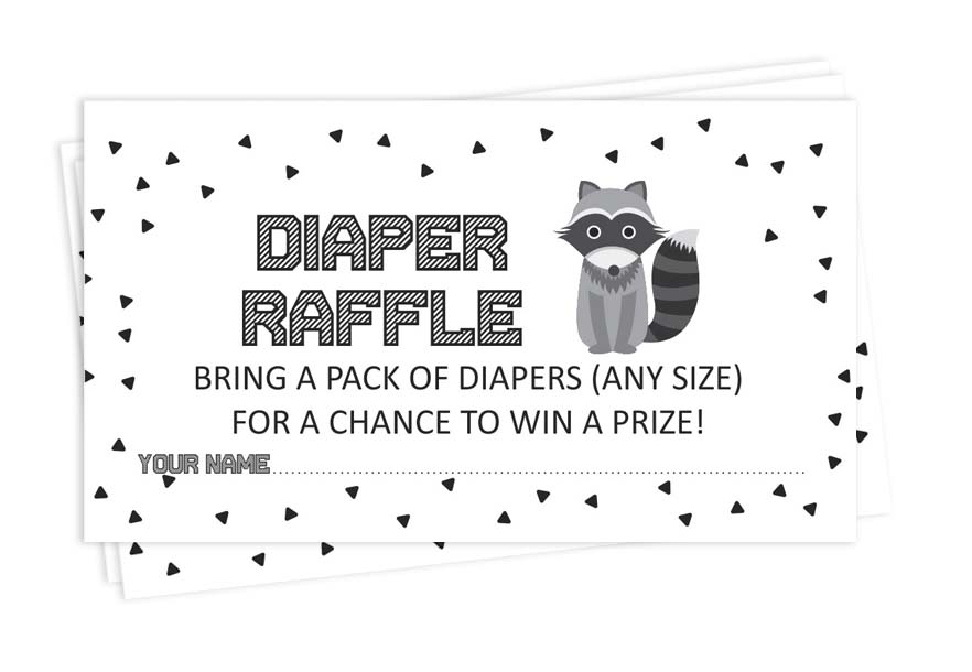 

Inkdotpot 30A Baby ShowerA подгузник лотерейный билет лотереи вставить карты поставки игры для Baby Shower 2 x 3.5 Inches