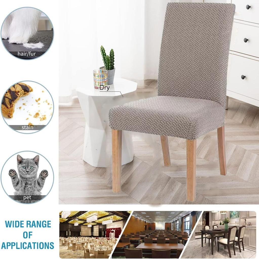 Odporny Pokrowiec na Krzesło Zmywalny Pokrowiec na Krzesło Jadalniane Szybki Montaż Odpowiedni do Jadalni Bankiet Dekoracja Domu