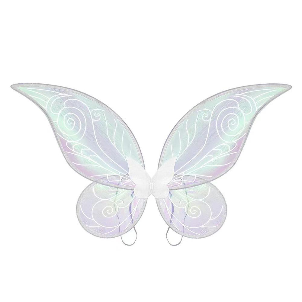 

Organza Sparkling Adults Fairy Wings Dress-Up Party Favor Gift Girls Butterfly Wings Halloween Cosplay Princess Angel Wings белый