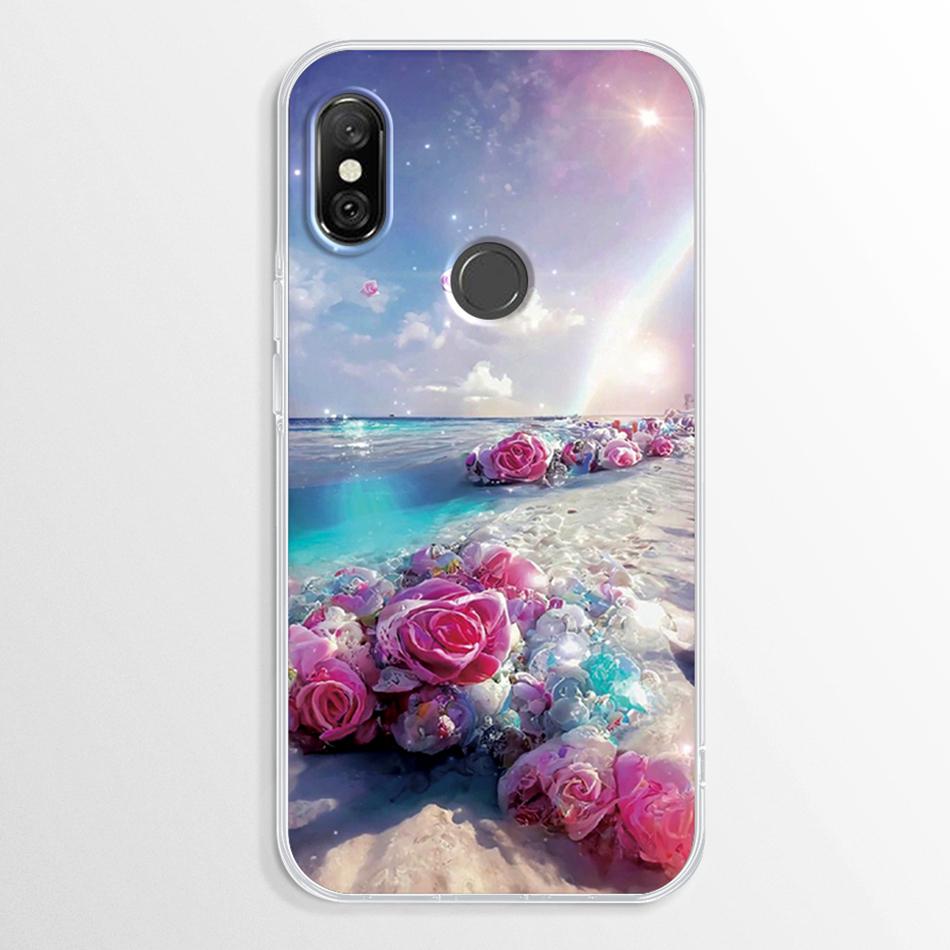 Funda para Xiaomi Redmi Note 6 Pro Mármol Transparente Suave TPU Cubierta Trasera Para Xiaomi Redmi Note 6 Note6 Pro Funda de Silicona Parachoques Fundas