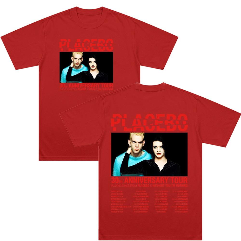 

Placebo 30th ANNIVERSARY TOUR Graphic T Shirts Harajuku Alternative Metal Rock Band Cotton Clothing Women Unisex Oneck Comfort Tee S