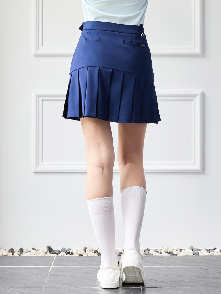 Nitina Unique Snap Pleated Skirt D/Bl