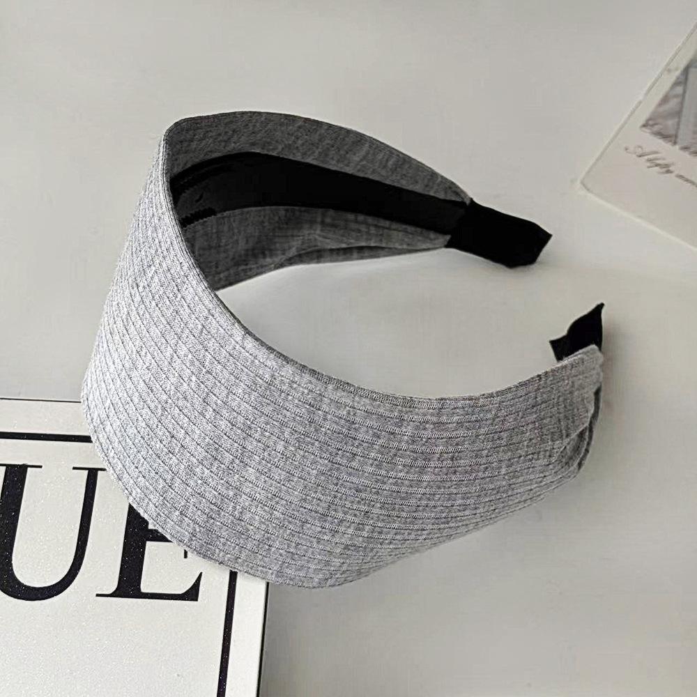 Wide Fabric Headbands For Women Girls Simple Hair Hoop Cover Gray Hair Head Bands Wide Soft Hairband Headwear