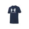 Kids Logo Print Sports Casual Short Sleeve T-Shirt Kids Tops Blue 1363282-408