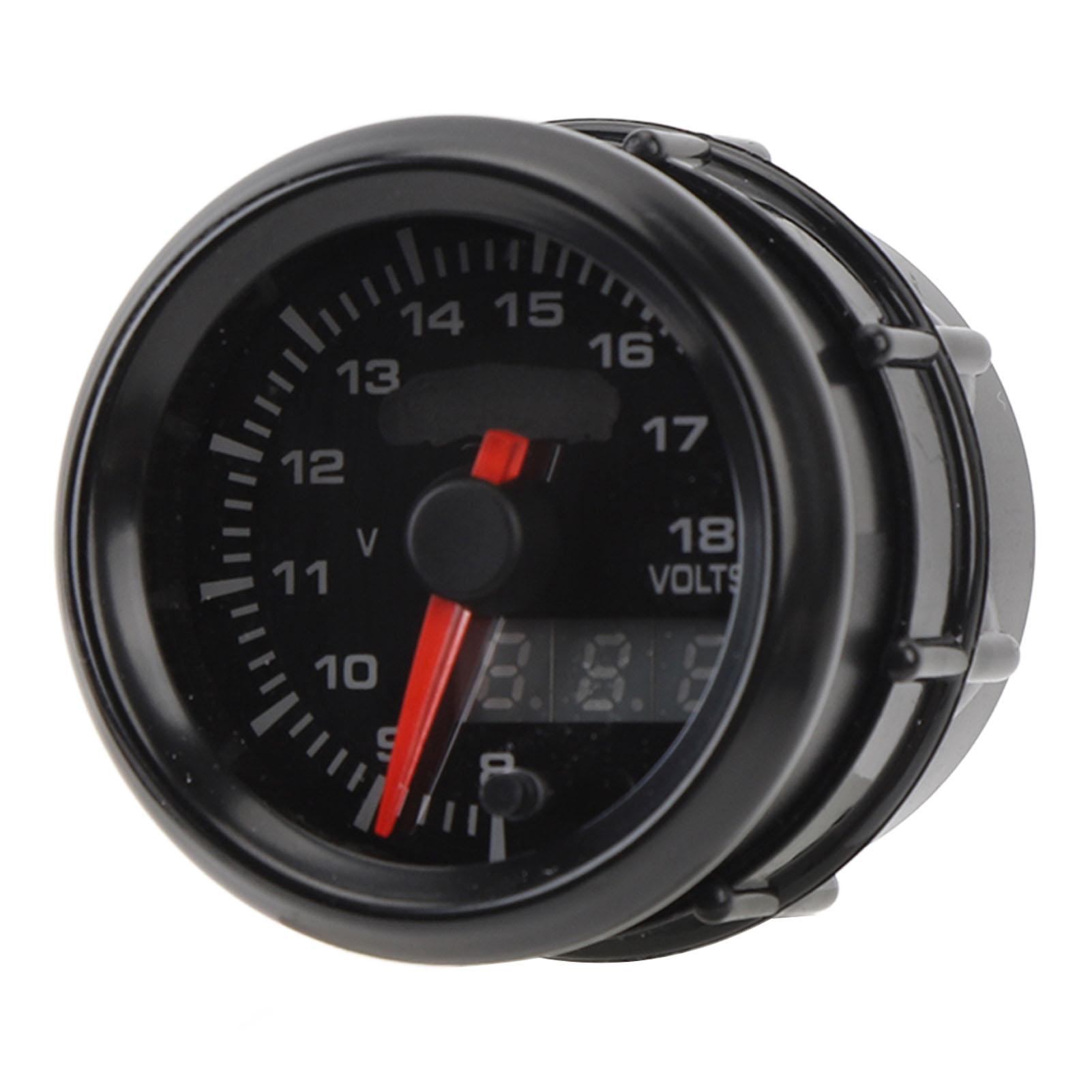 

2 Inch 52mm Car Digital Voltmeter 8 to 18V LED Car Voltage Gauge Meter for All DC12V Cars