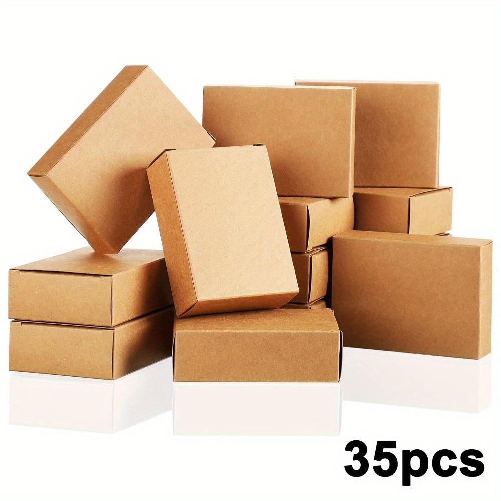 

35 шт. Подарункові коробки з крафт-паперу для пакування подарунків з мила, для саморобних матеріалів для виготовлення мила, для пакування частувань на вечірку, пакувальні коробки для частувань 35pcs хакі