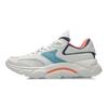 Li Ning Comfortable And Trendy Cushioning Slip Resistant Abrasion Resistant Low Top Running Shoes Women's Mist White ARHQ108-4