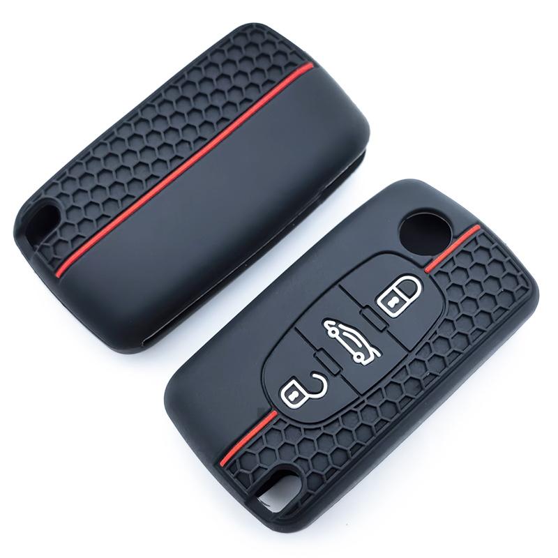 Nový silikonový kryt na klíč od auta Obal Klíčenka Držák pro Citroen C2 C3 C4 C5 C6 Xsara Berlingo Pro Peugeot 207 307 308 407 607 807