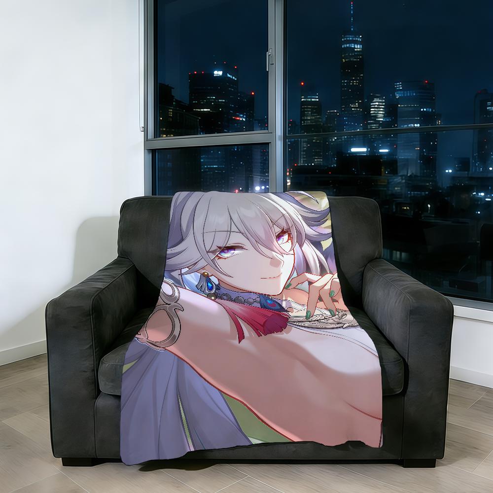 Blanket Super Warm Comfortable Plush Throw Honkai Blanket Child Home Star Sofa Yaoguang Rail Bedroom Gift