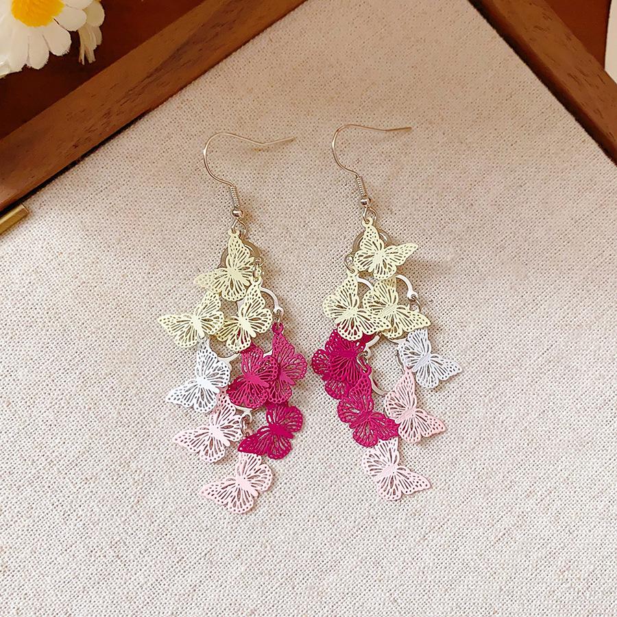 Silver Needle Resin Flower Tassel Earrings: Vintage, Versatile, Light Luxury Fashion Jewelry for Women