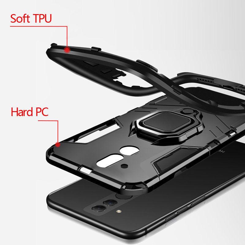 Suitable for iPhone Samsung Huawei Xiaomi Shockproof Armor Bracket PC + TPU Bracket Cover